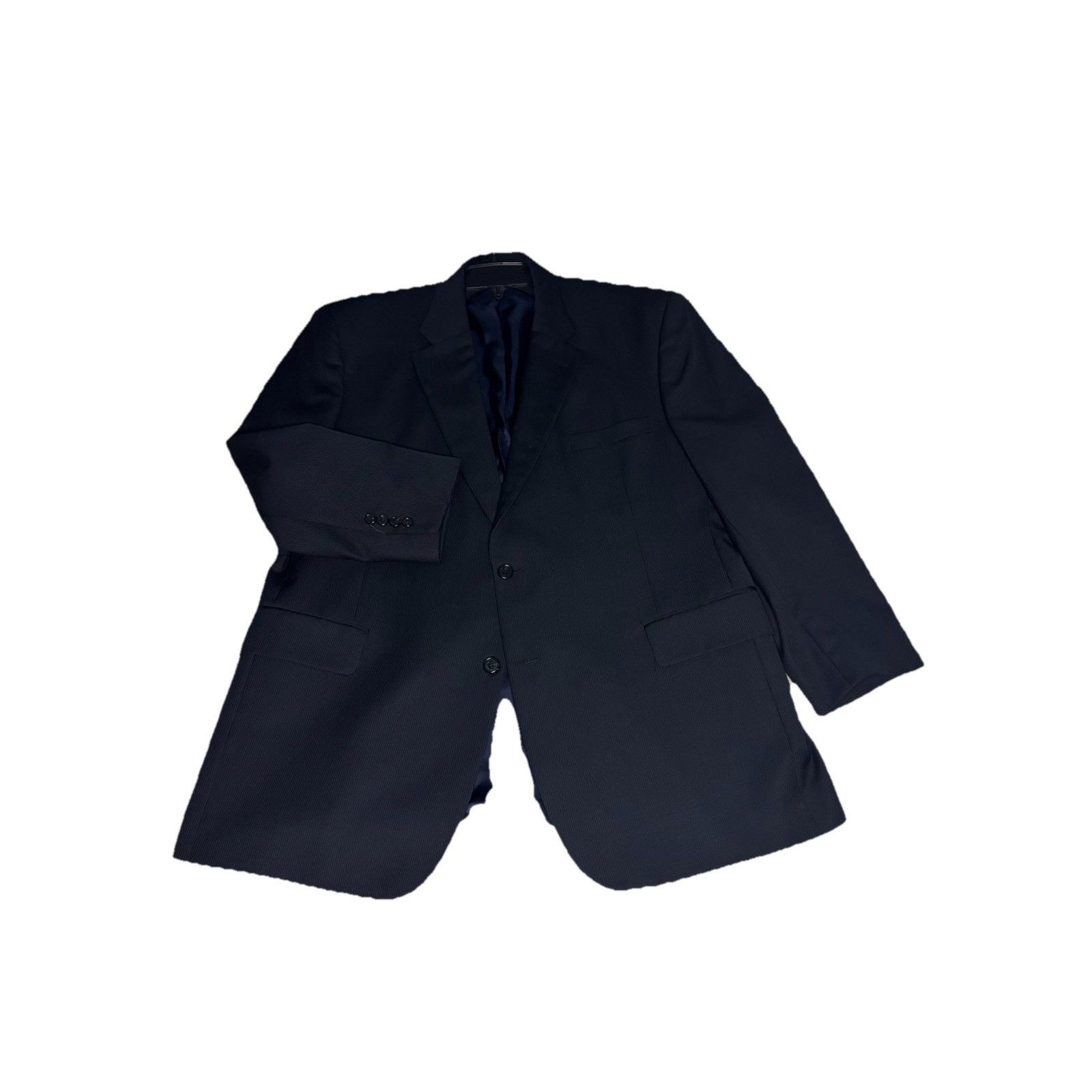 Jos. A. Bank Blazer Mens Size 46r Navy Blue Excellent Pinstripe Suit Jacket